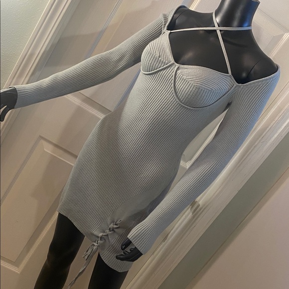 Urban Outfitters Sage Green Long Sleeve Sweater Dress NWTs - Picture 5 of 14